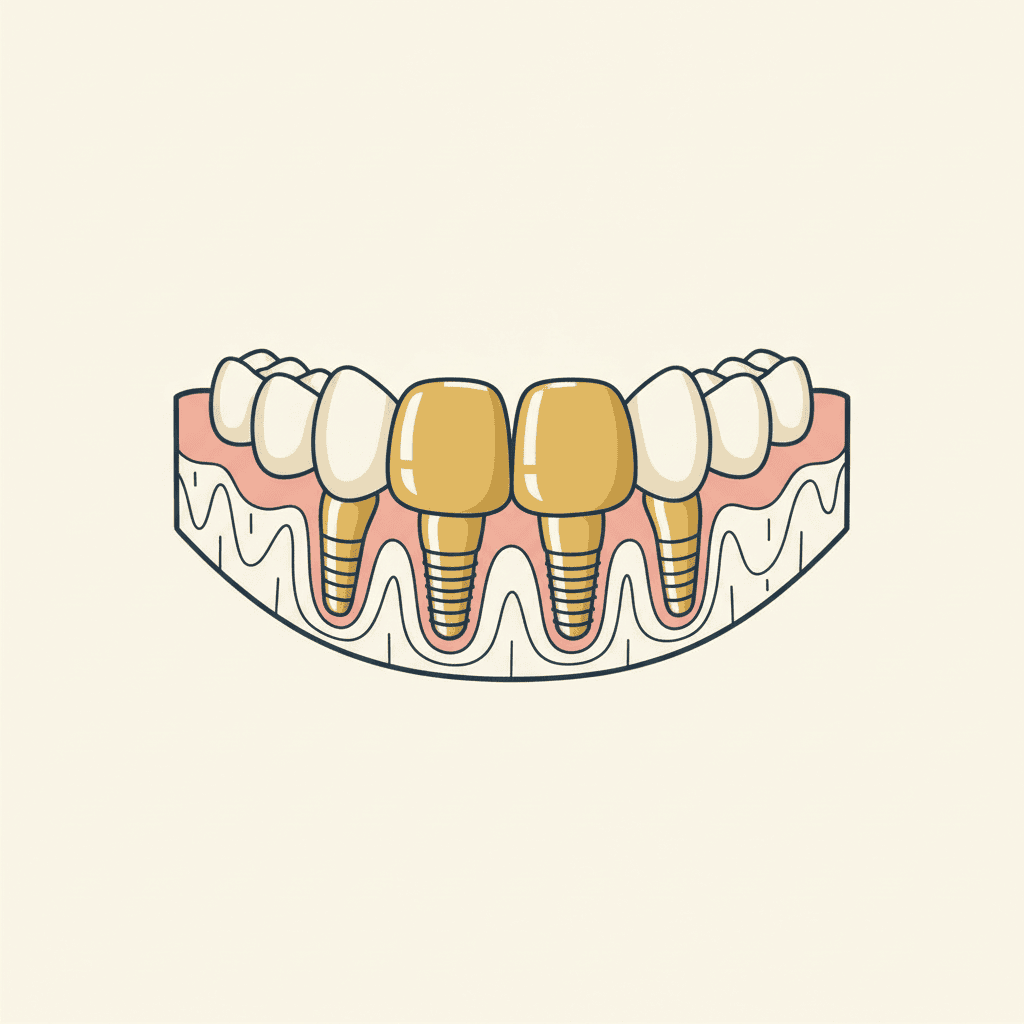 All-on-X full arch dental implants with fixed bridge, Spring Hope NC
