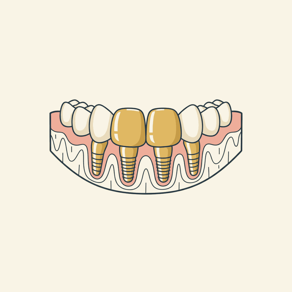 All-on-X full arch dental implants with fixed bridge, Spring Hope NC