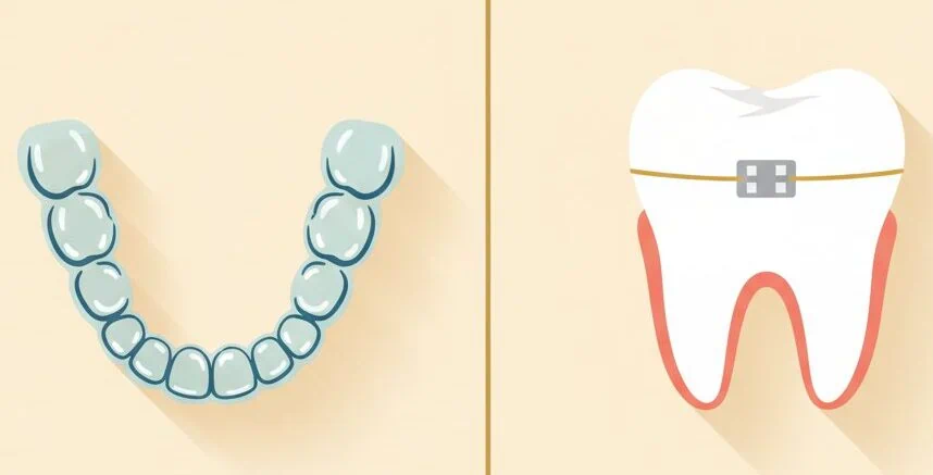 Clear aligner versus metal braces comparison