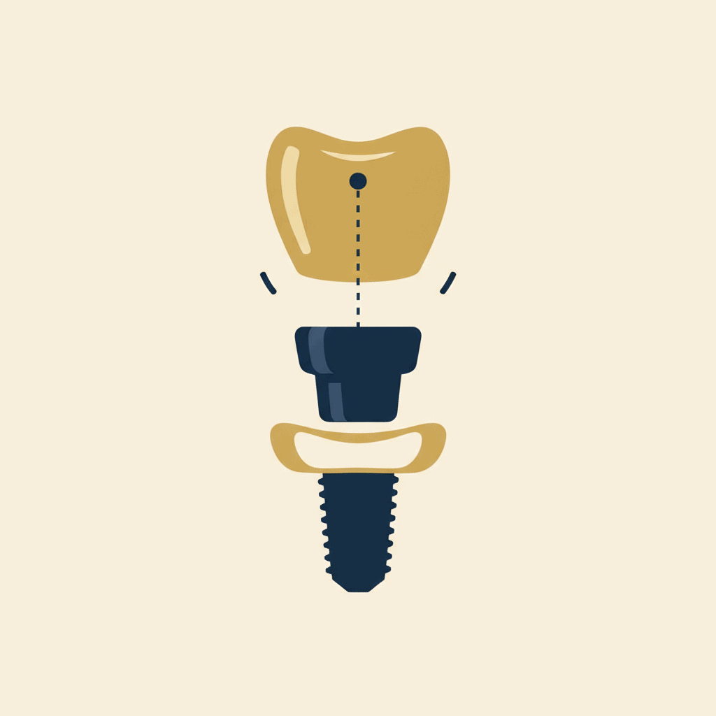 Dental implant post topped with a custom crown for a single missing tooth in Spring Hope NC