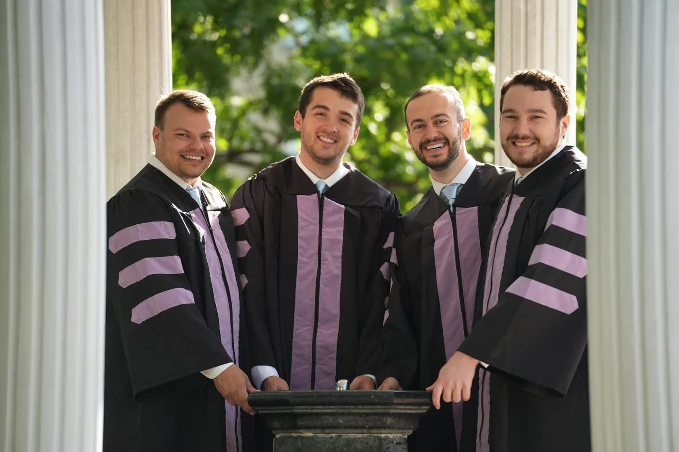 Dr. Elie Abboud celebrating dental school graduation with friends
